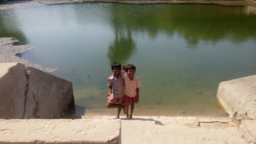 Kids were posing for me before their late afternoon dip in the salty village pond. Swimming is their ultimate fun after coming home from school